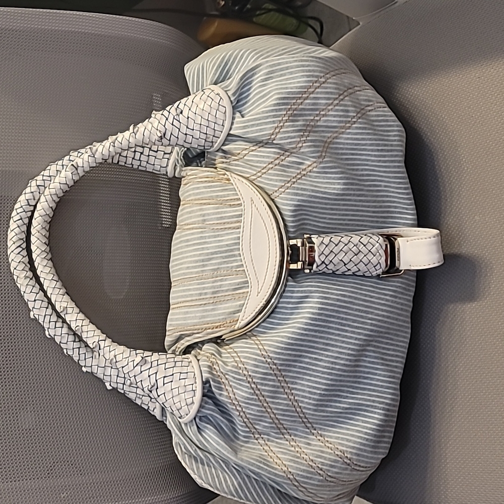 Blue and White Fendi bag
